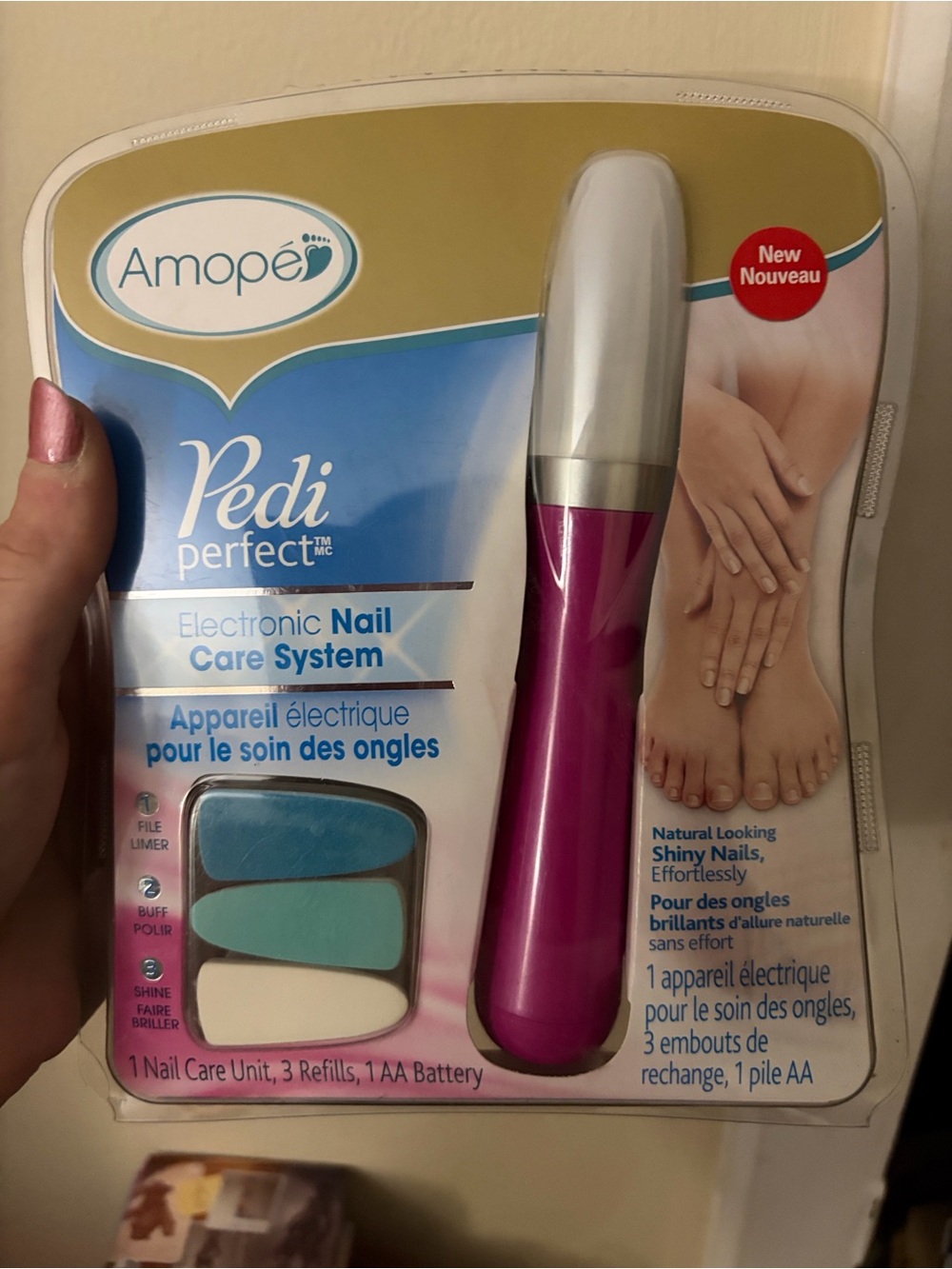 Amope Pedi Perfect Electronic Nail Care - Pink